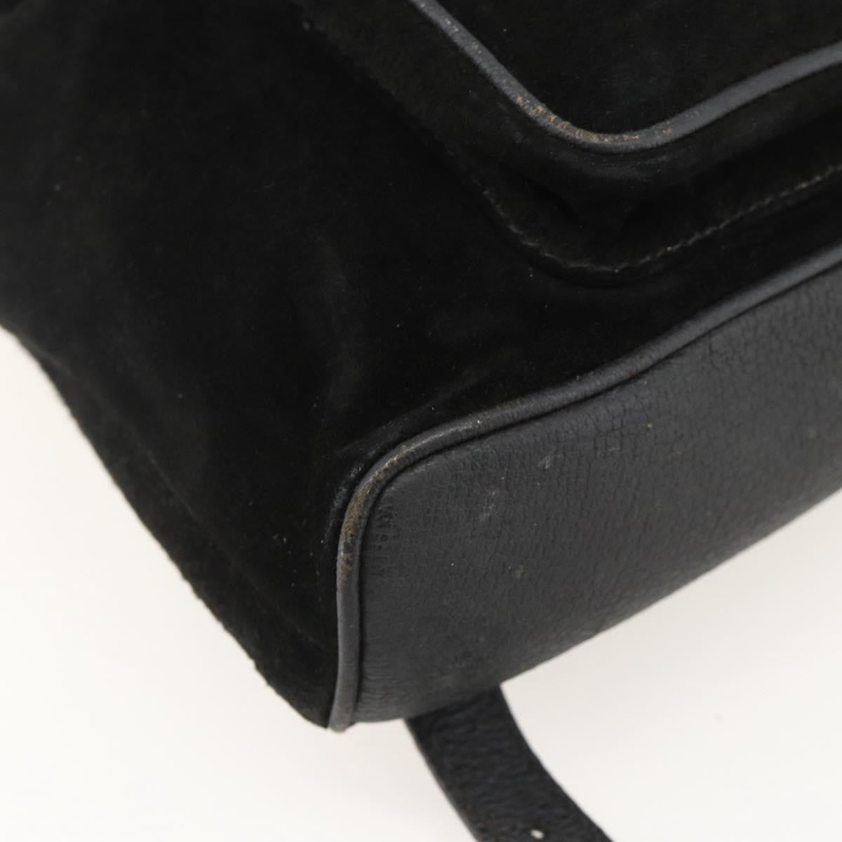 Gucci Gucci Bamboo Daim Black Denim_Jeans Backpack Bag (Pre-Owned)