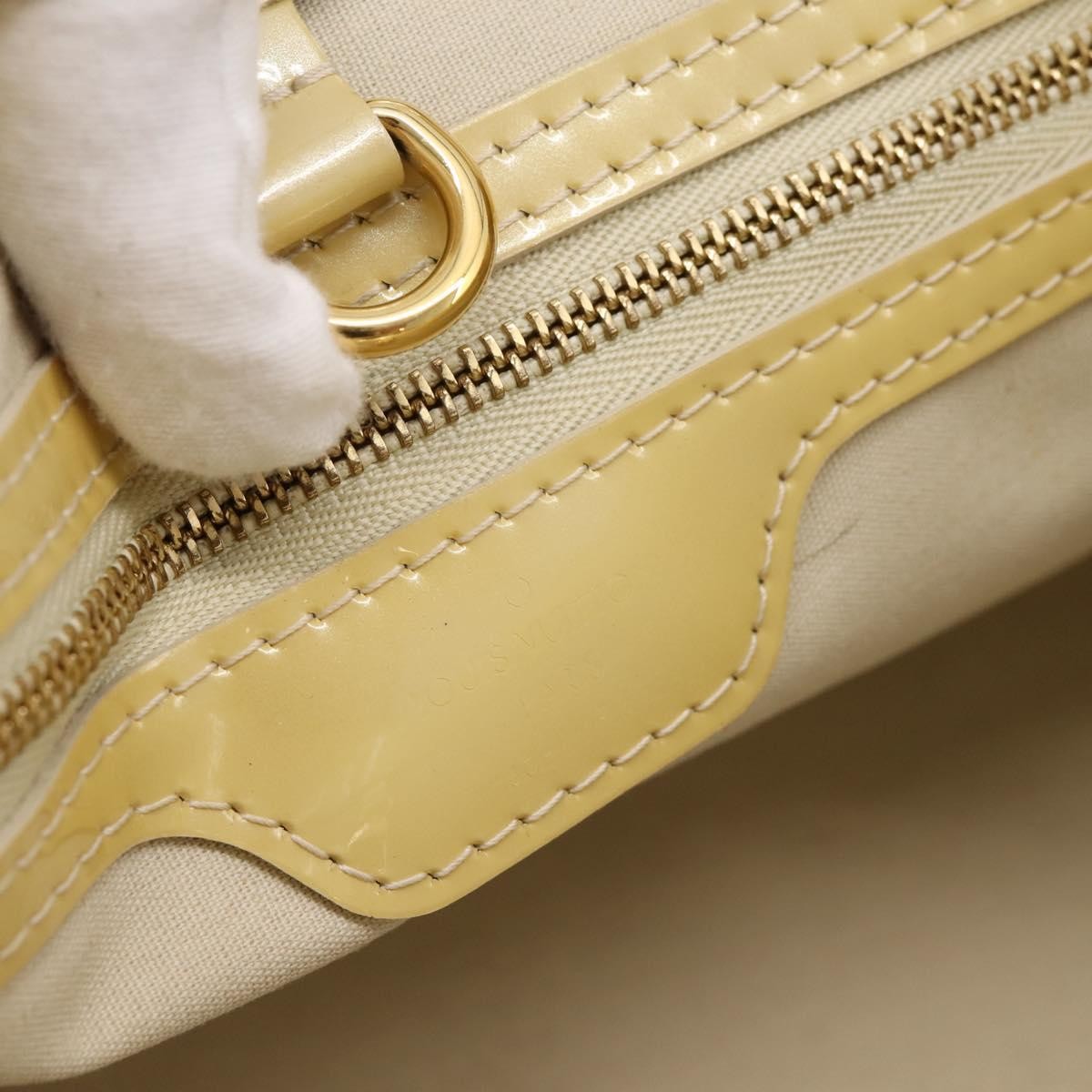 Louis Vuitton Wilshire Monogram Vernis Yellow Patent_Leather Handbag (Pre-Owned)