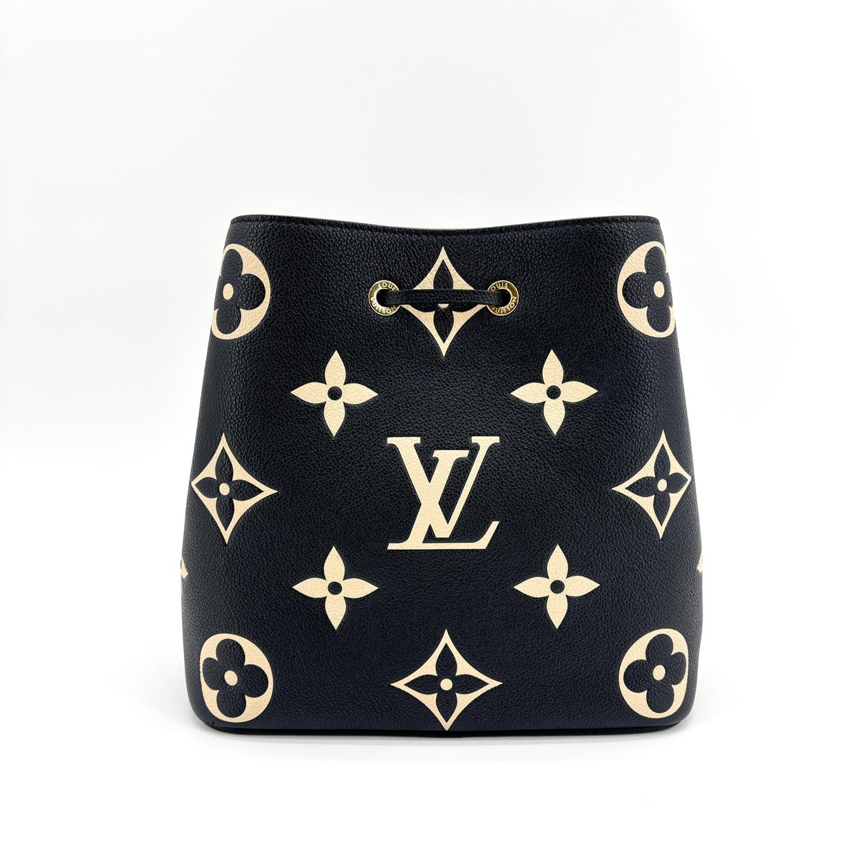 Louis Vuitton Neonoe Bicolor Monogram Empreinte Giant Black Leather Handbag (Pre-Owned)