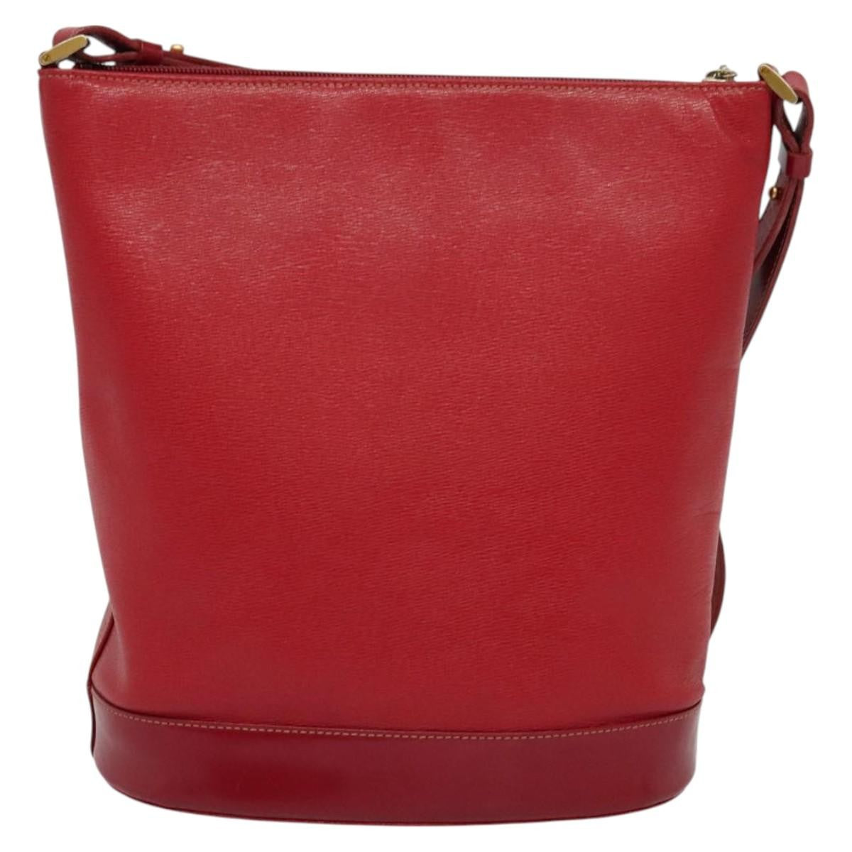 Burberry Vintage Leather Red Leather Shoulder Bag Bag (Pre-Owned)