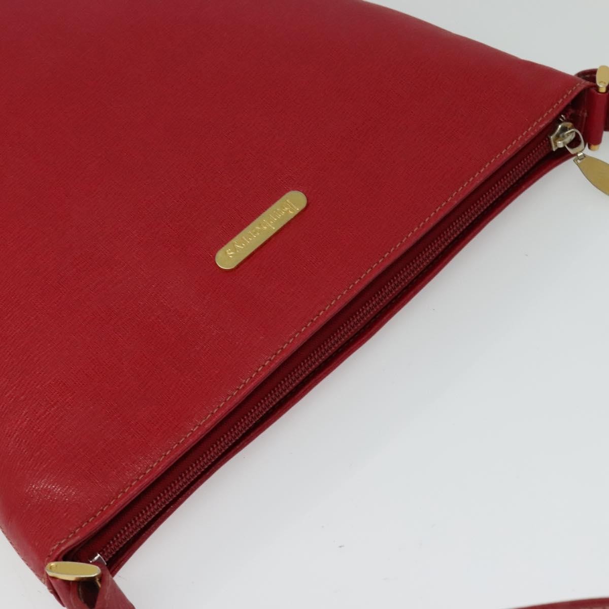 Burberry Vintage Leather Red Leather Shoulder Bag Bag (Pre-Owned)