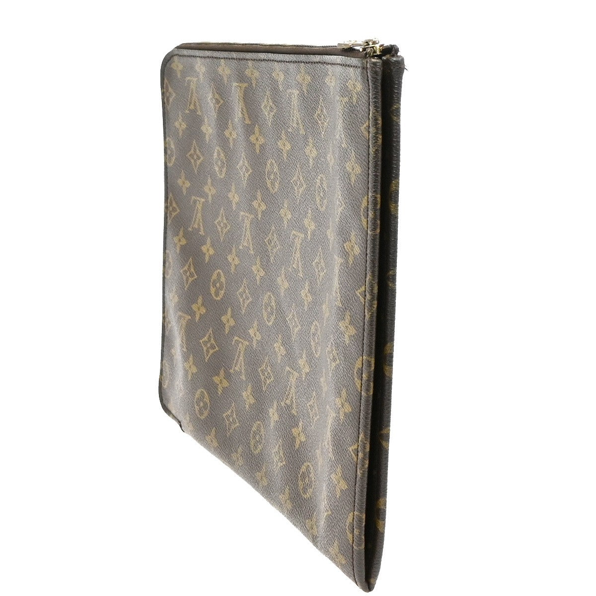 Louis Vuitton Poche Documents Monogram Canvas Brown Canvas Briefcase Bag (Pre-Owned)