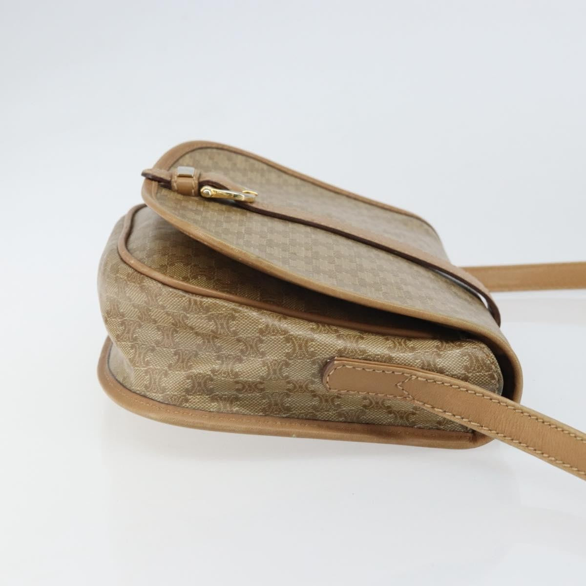 Celine Vintage Macadam Canvas Beige Canvas Shoulder Bag Bag (Pre-Owned)