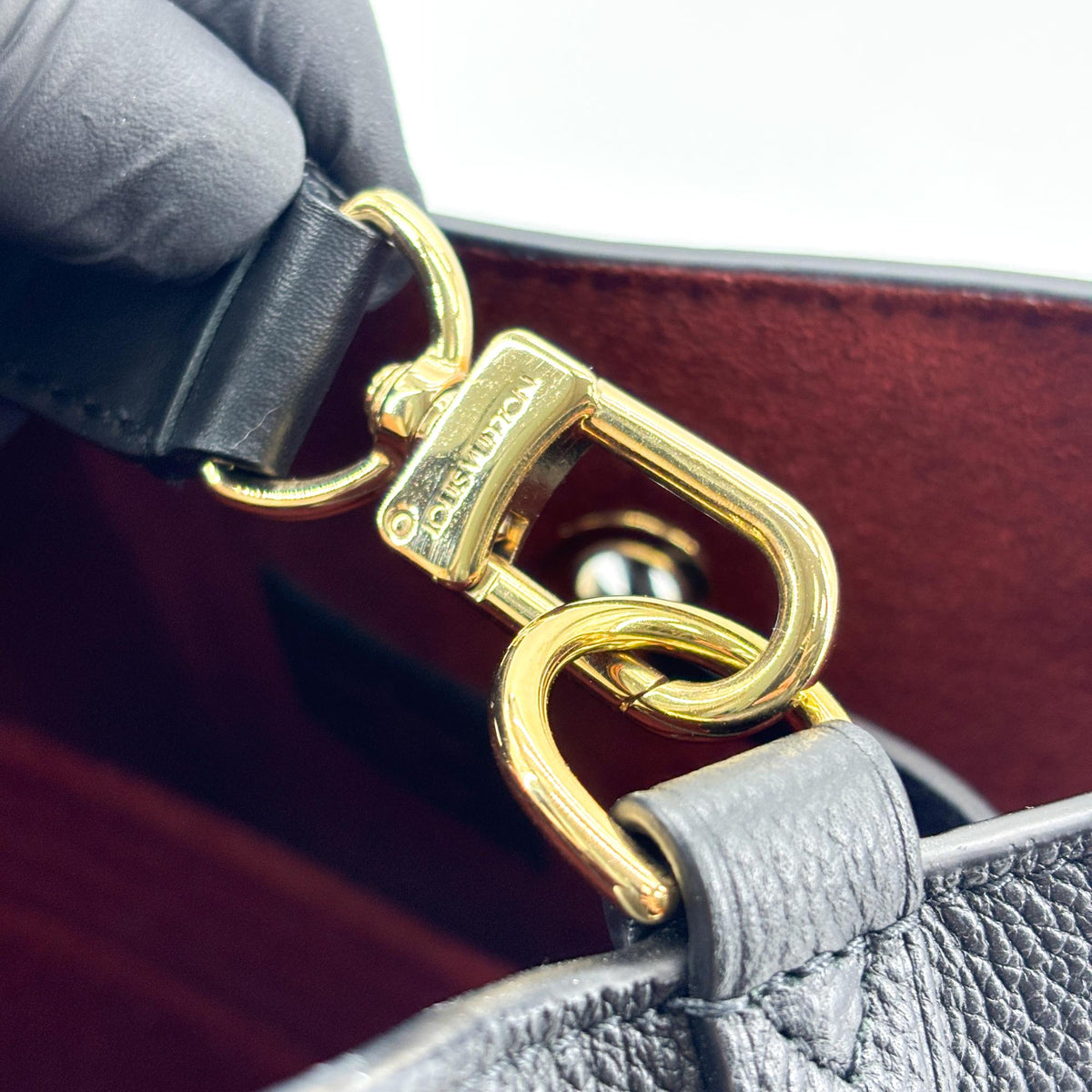 Louis Vuitton Neonoe Bicolor Monogram Empreinte Giant Black Leather Handbag (Pre-Owned)