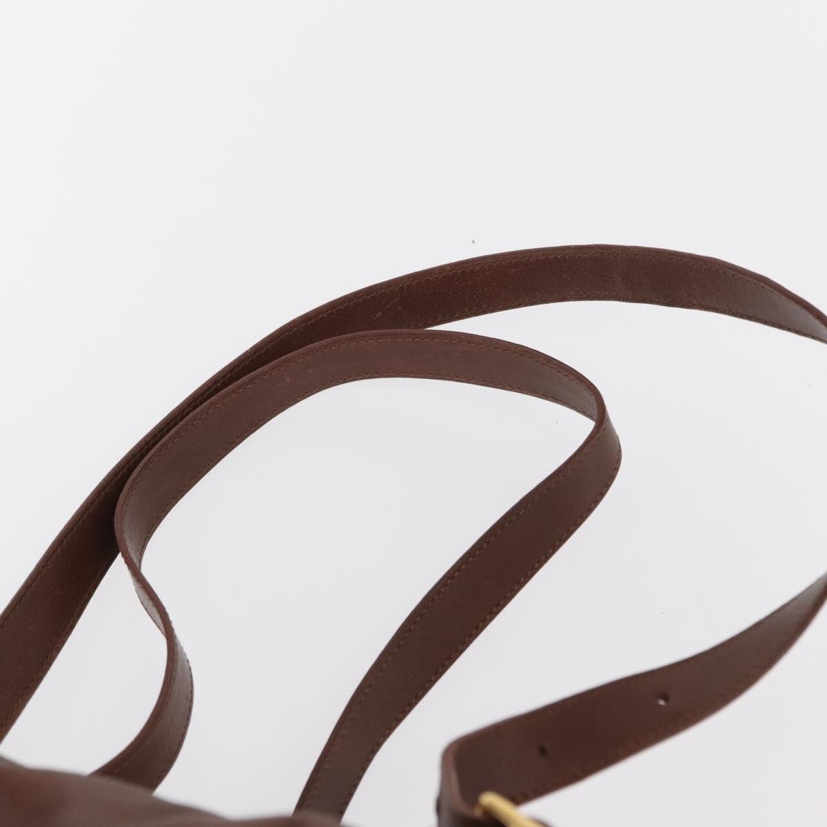 Gucci Vintage Bamboo Leather Brown Leather Backpack Bag (Pre-Owned)