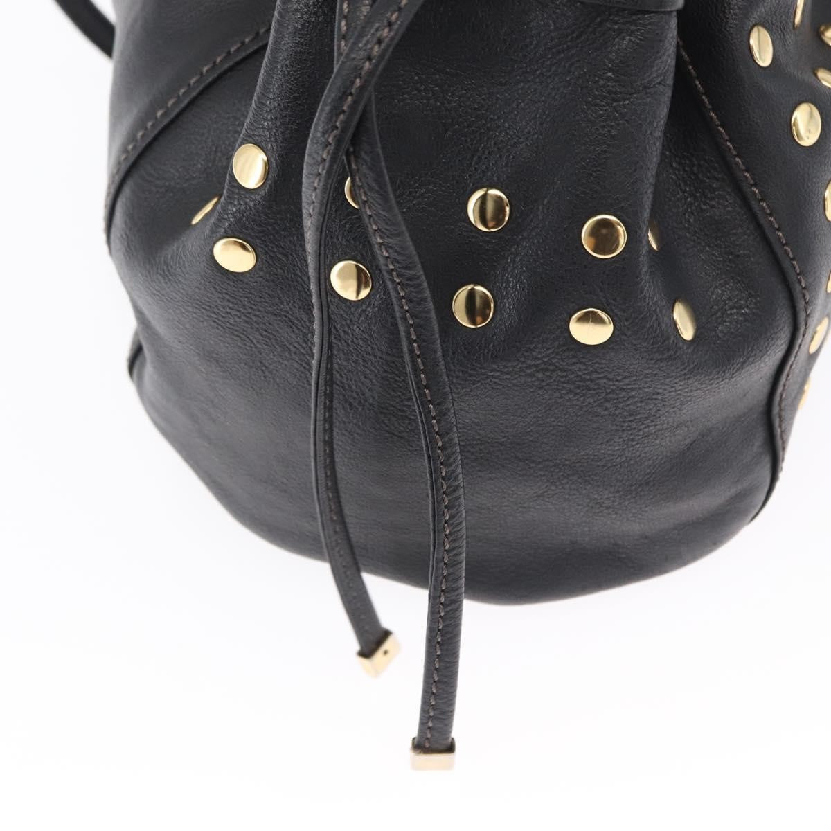 Burberry Blue Label Leather Black Leather Shoulder Bag Bag (Pre-Owned)