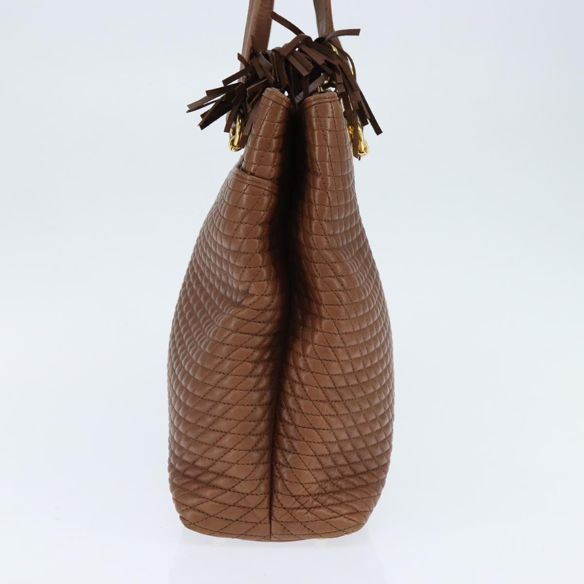 Bally Vintage Leather Brown Leather Tote Bag Bag (Pre-Owned)