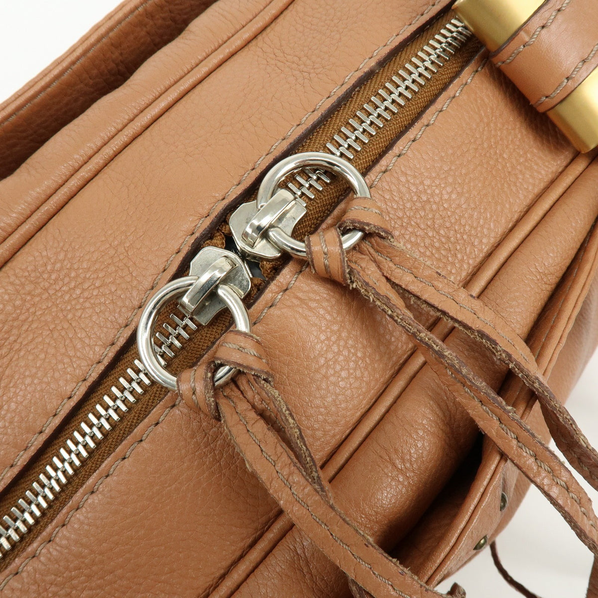 Chloe Paddington Leather Brown Leather Tote Bag Bag (Pre-Owned)