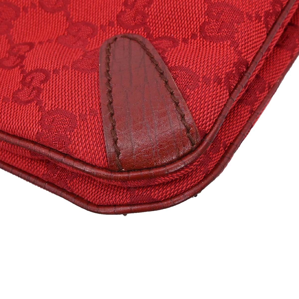 Gucci Horsebit Bracket Gg Canvas Red Canvas Tote Bag Bag (Pre-Owned)