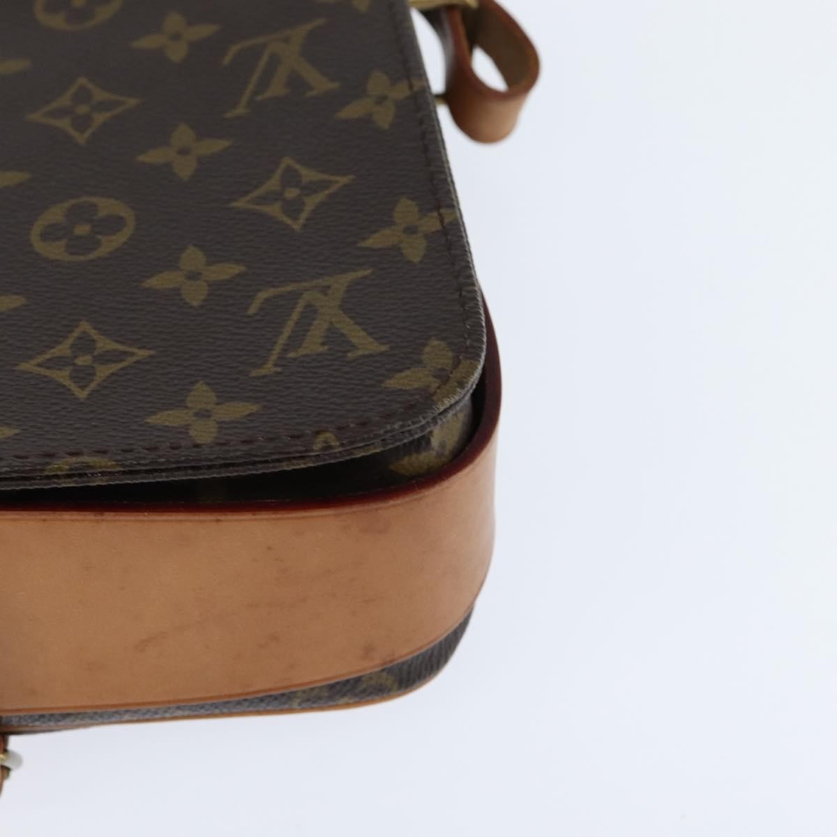 Louis Vuitton Cartouchiere Monogram Canvas Brown Canvas Shoulder Bag Bag (Pre-Owned)