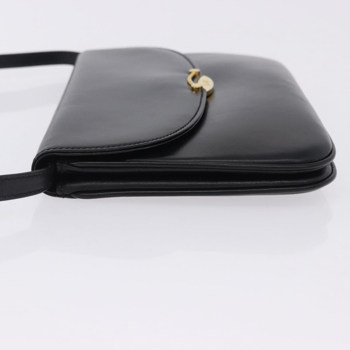 Bally Vintage Leather Black Leather Shoulder Bag Bag (Pre-Owned)