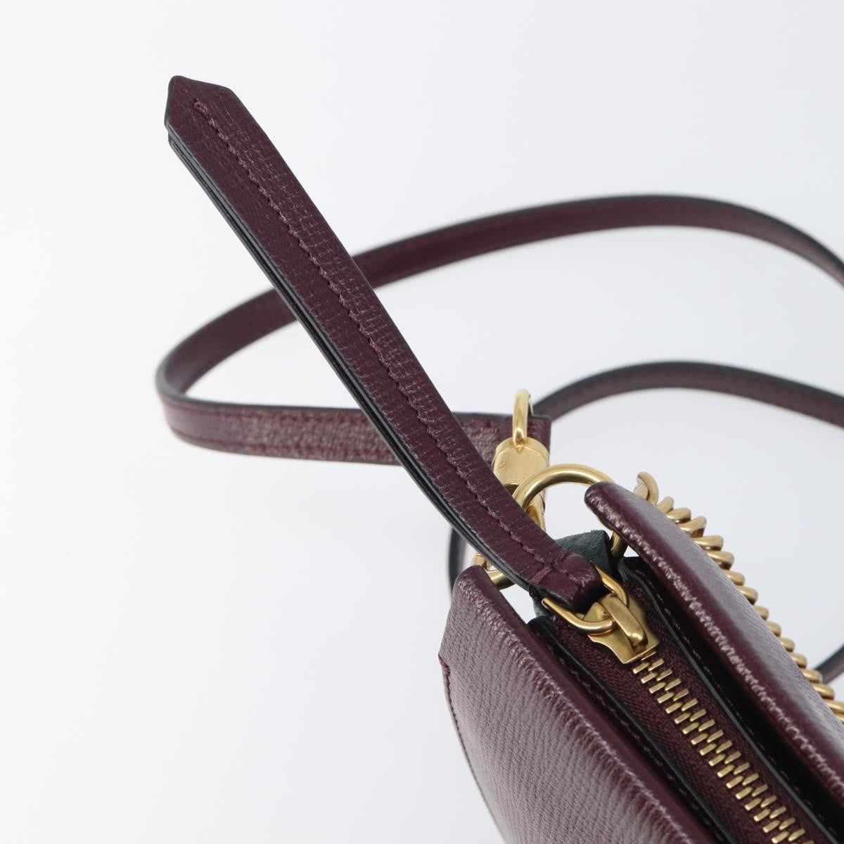 Givenchy Cross 3 Leather Burgundy Leather Crossbody Bag Bag (Pre-Owned)