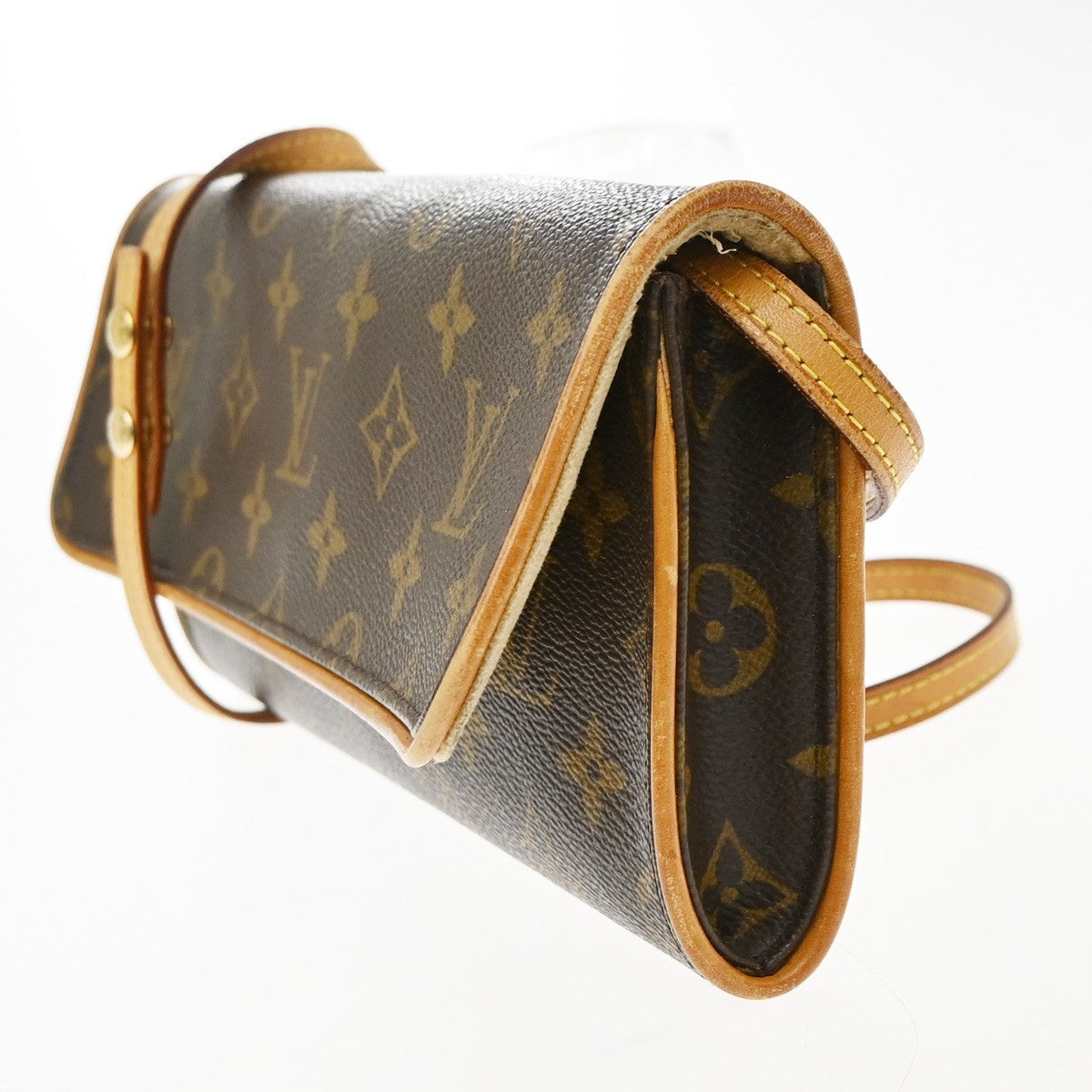 Louis Vuitton Twin Monogram Canvas Brown Leather Clutche & Pouche Bag (Pre-Owned)
