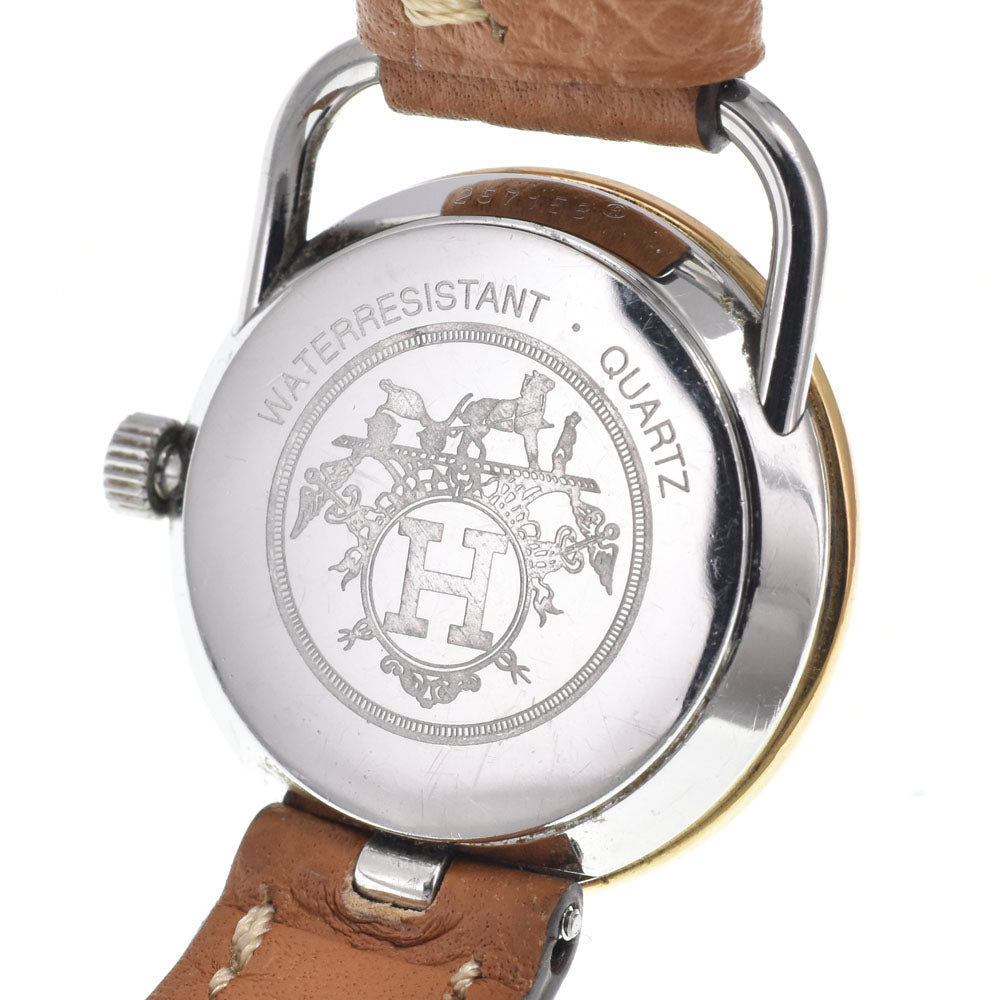 Hermes Arceau Quartz Stainless Steel And Leather Watch (Pre-Owned)