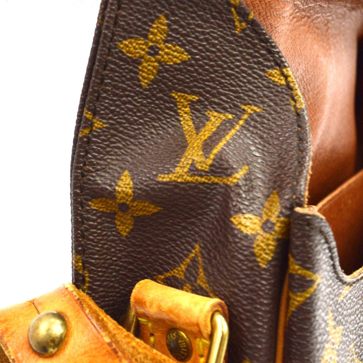 Louis Vuitton Cartouchiere Monogram Canvas Brown Canvas Handbag (Pre-Owned)