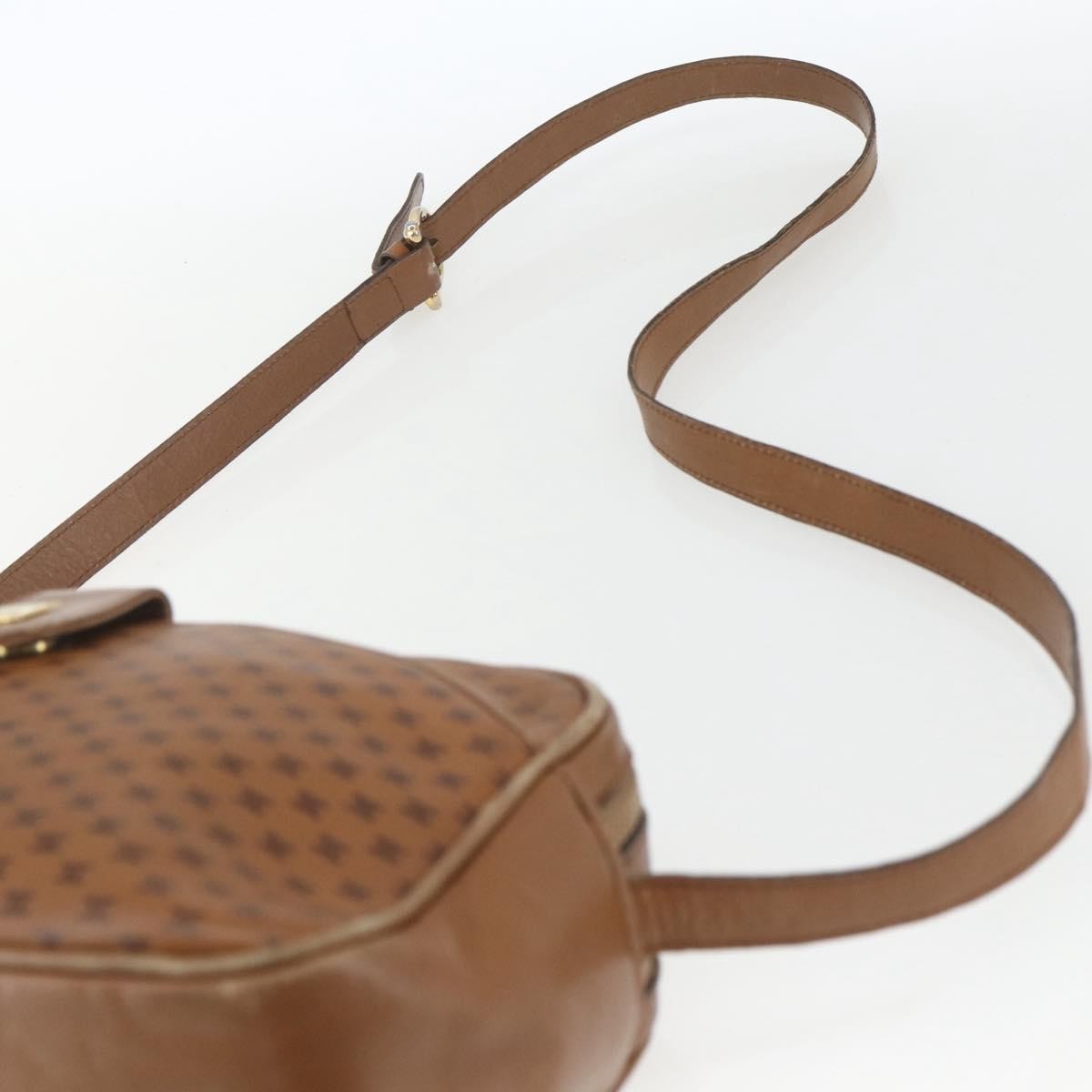 Celine Vintage Macadam Canvas And Leather Brown Canvas Shoulder Bag Bag (Pre-Owned)