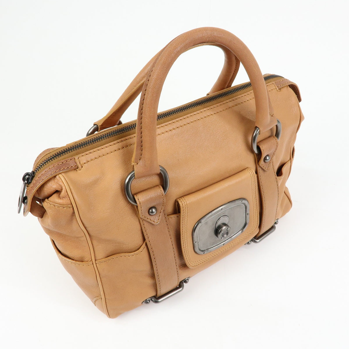 Celine Handbag Leather Brown Leather Handbag (Pre-Owned)