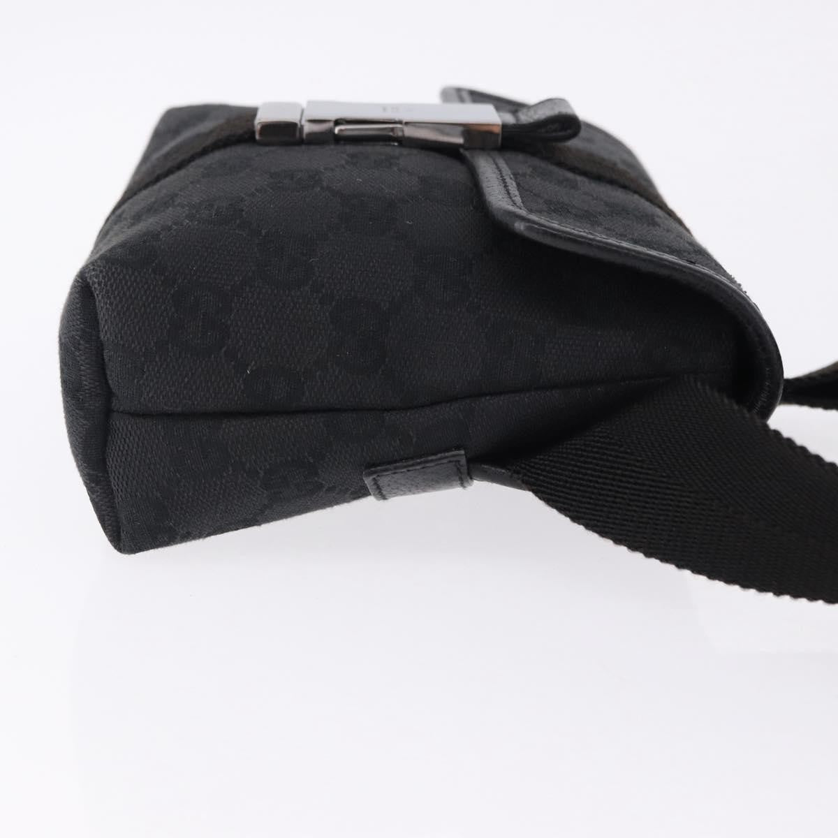 Gucci Buckle Waist Gg Canvas And Leather Black Canvas Clutche & Pouche Bag (Pre-Owned)
