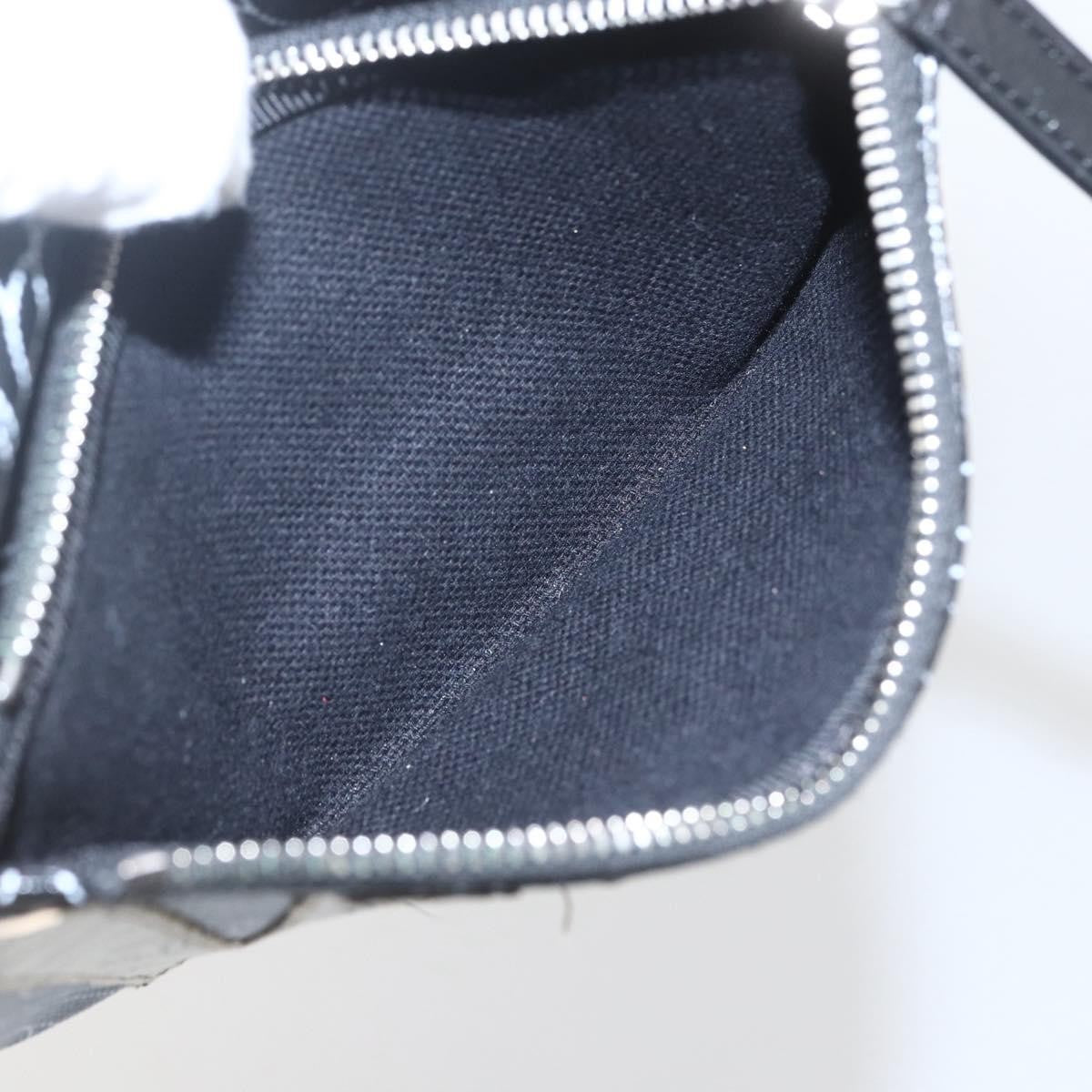 Chanel Logo Camera Case Clutch Printed Coated Canvas Black Pvc Clutche & Pouche Bag (Pre-Owned)