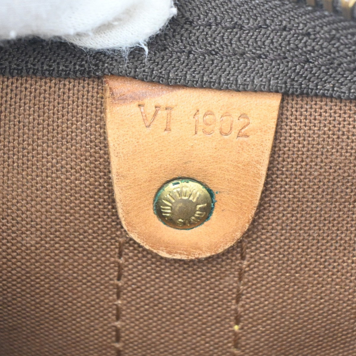 Louis Vuitton Keepall Bag Monogram Canvas Brown Canvas Travel Bag Bag (Pre-Owned)