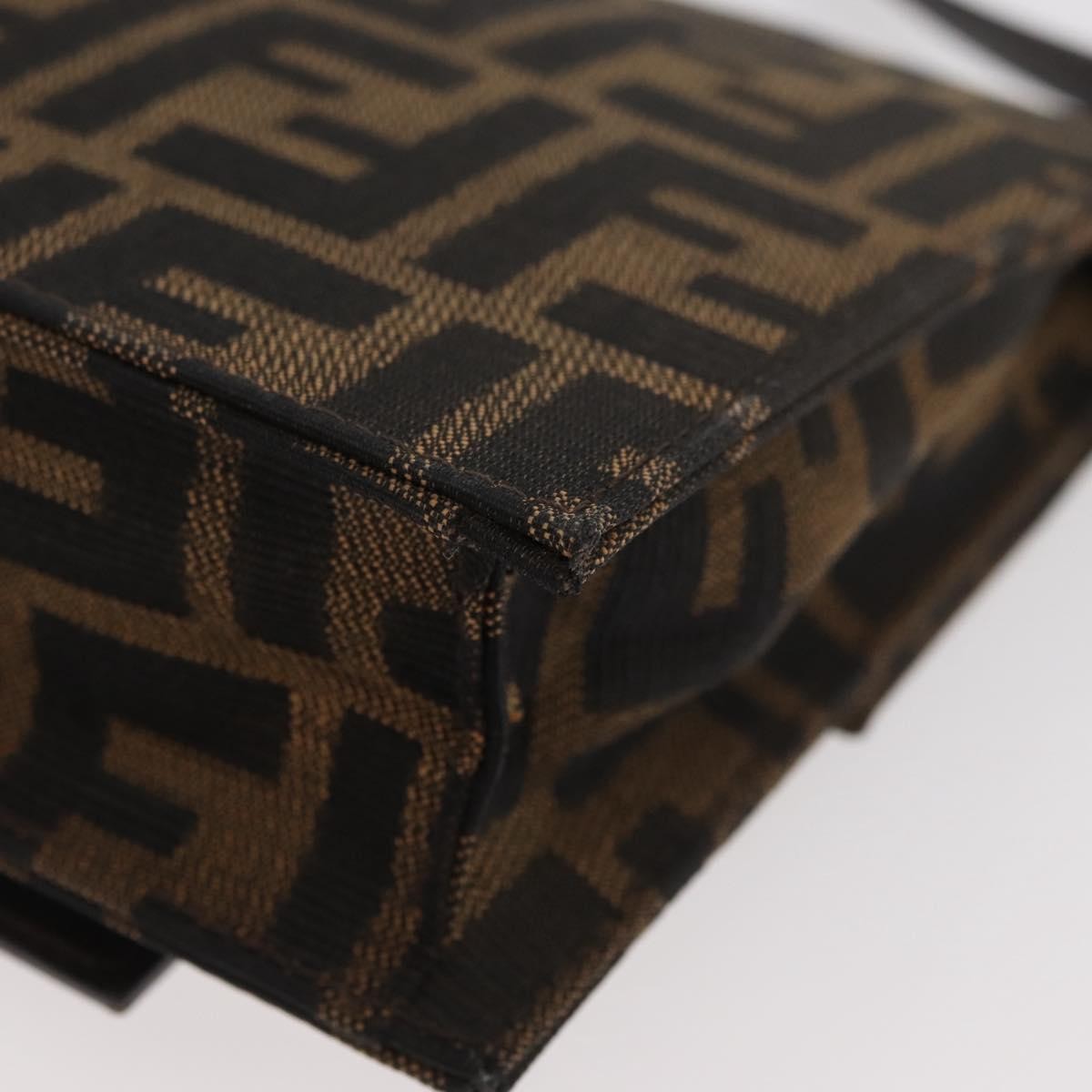 Fendi Baguette Zucca Canvas Brown Canvas Handbag (Pre-Owned)