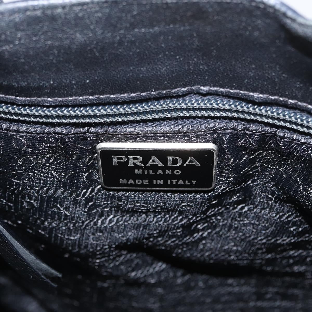 Prada Vintage Patent Leather Black Patent_Leather Handbag (Pre-Owned)