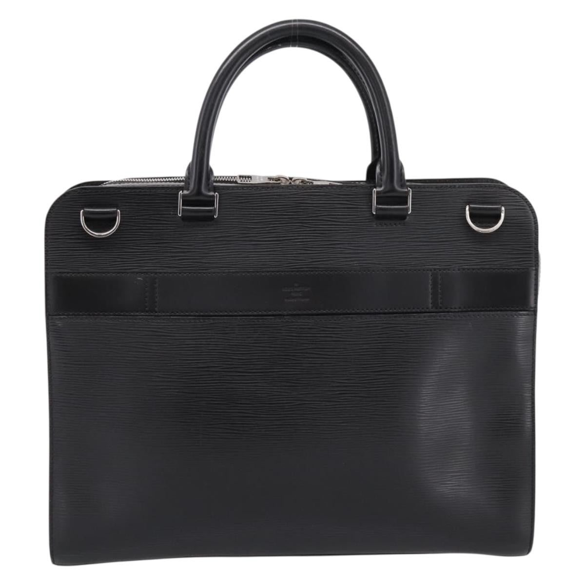 Louis Vuitton Bassano Epi Leather Black Leather Briefcase Bag (Pre-Owned)