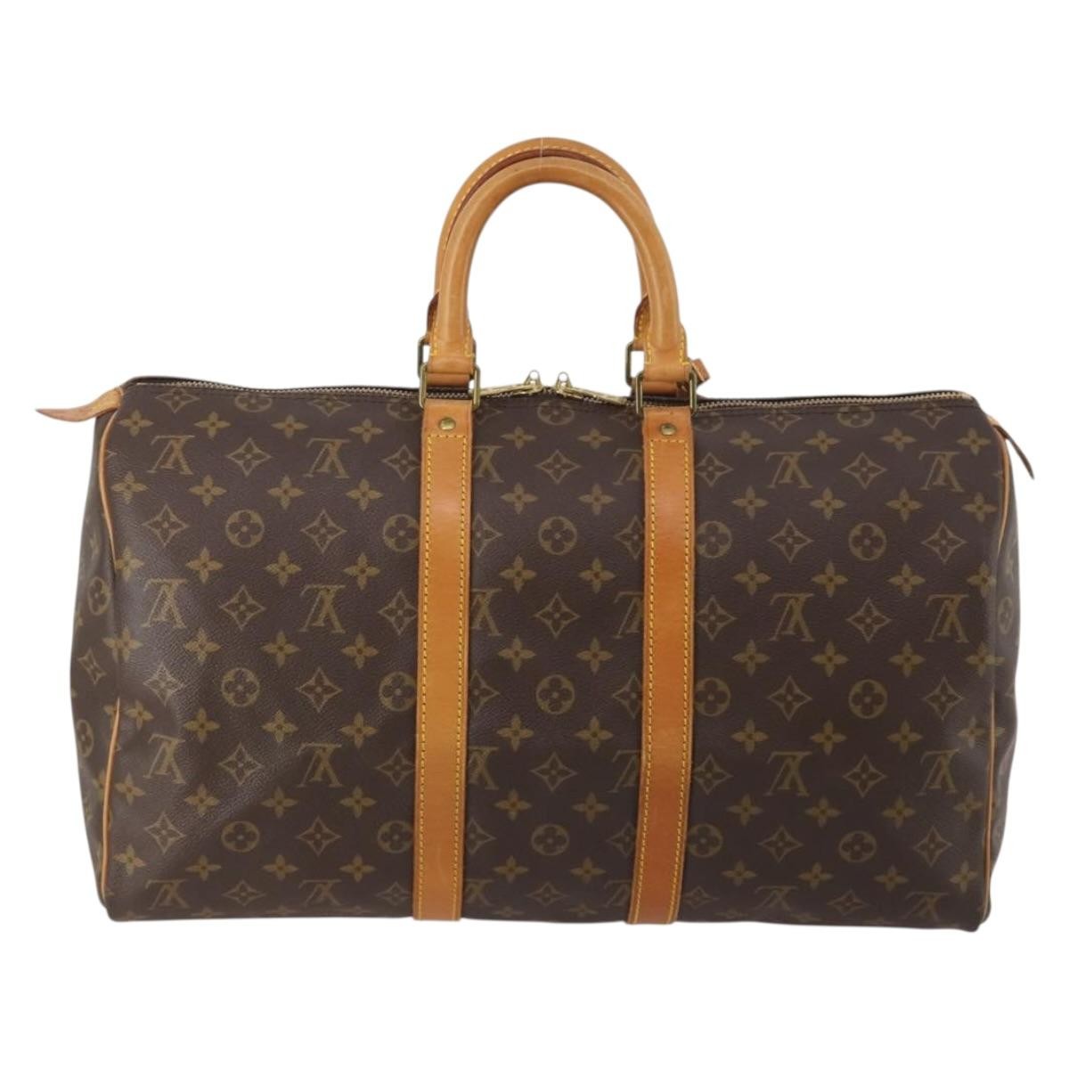 Louis Vuitton Keepall Bag Monogram Canvas Brown Canvas Travel Bag Bag (Pre-Owned)