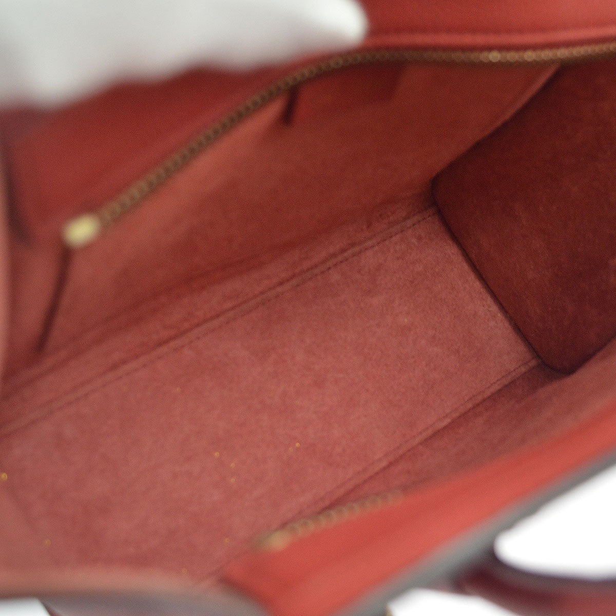 Celine Luggage Grainy Leather Red Leather Handbag (Pre-Owned)
