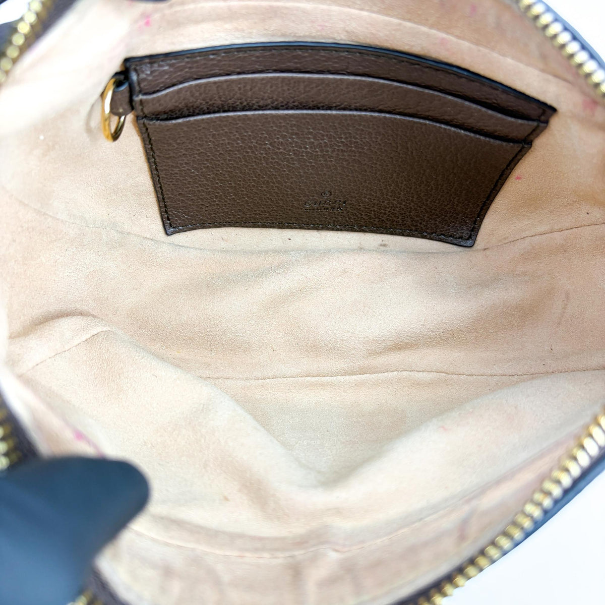 Gucci Ophidia Half Moon Gg Coated Canvas Brown Canvas Handbag (Pre-Owned)