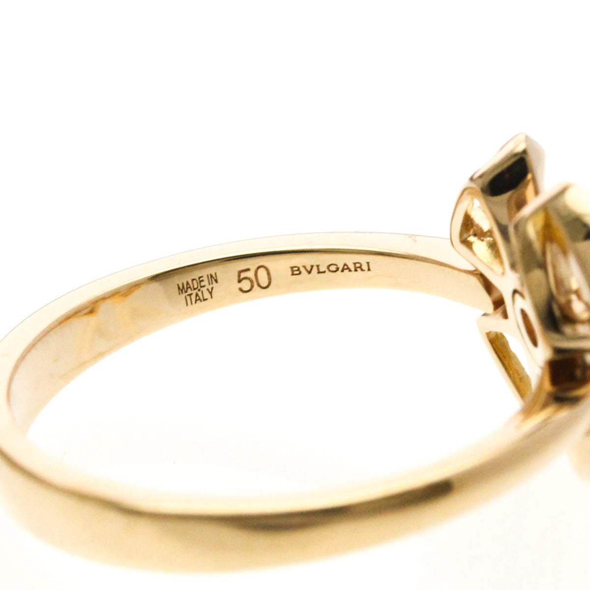 Bvlgari Fiorever 18K White Gold And Pave Diamonds Gold Pink_Gold Ring Jewelry (Pre-Owned)