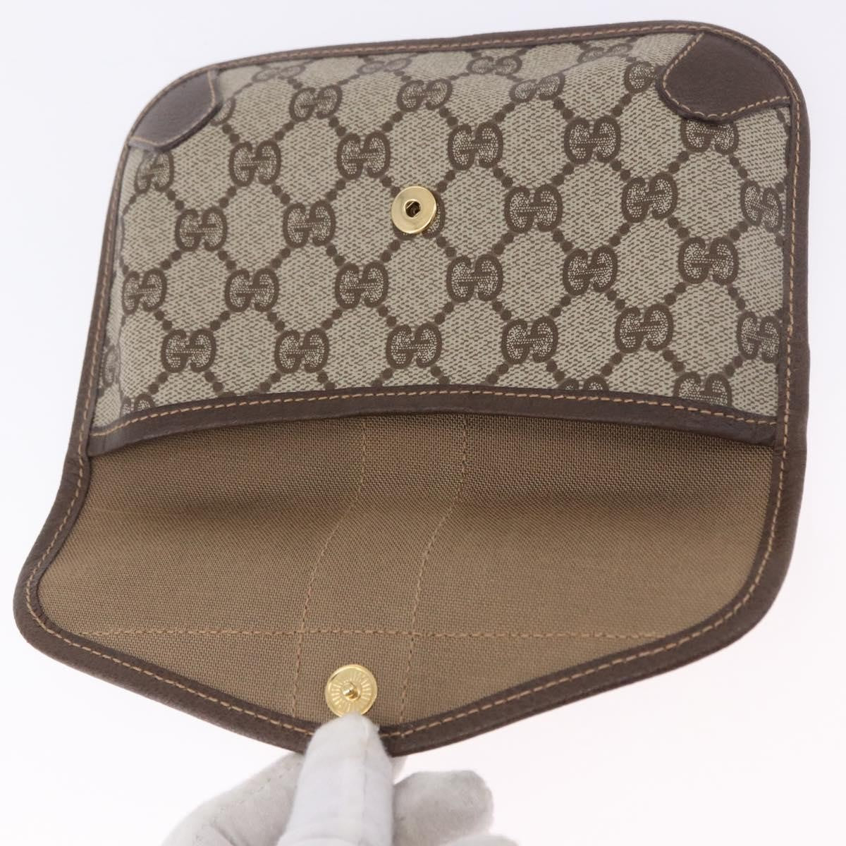Gucci Sherry Line Canvas Beige Pvc Clutche & Pouche Bag (Pre-Owned)