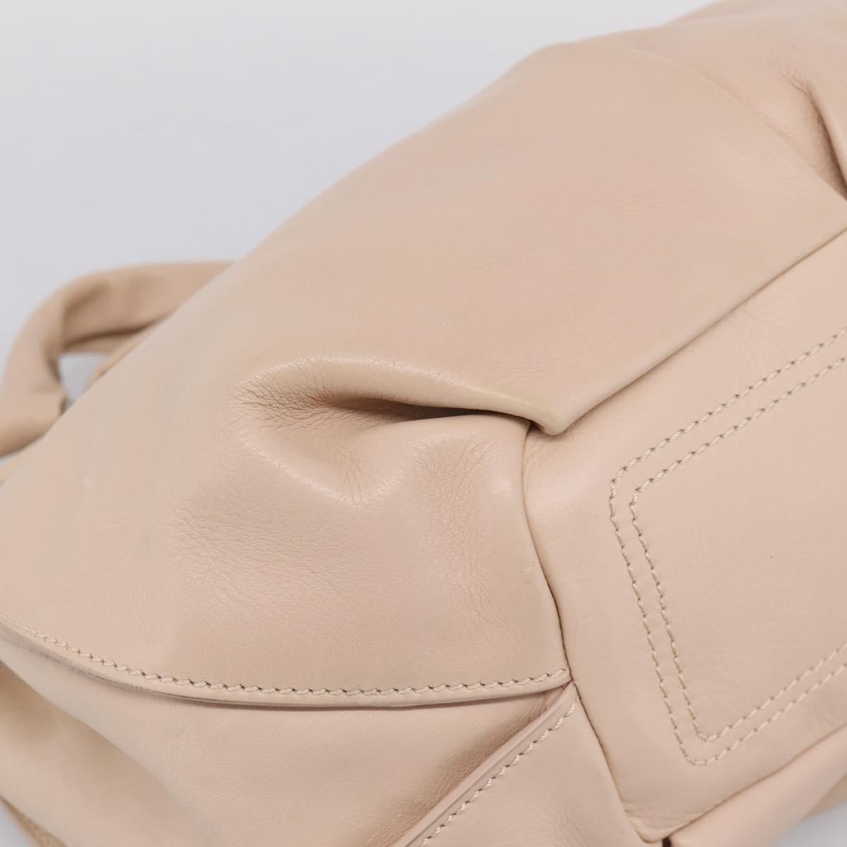 Celine Bittersweet Leather Beige Leather Handbag (Pre-Owned)