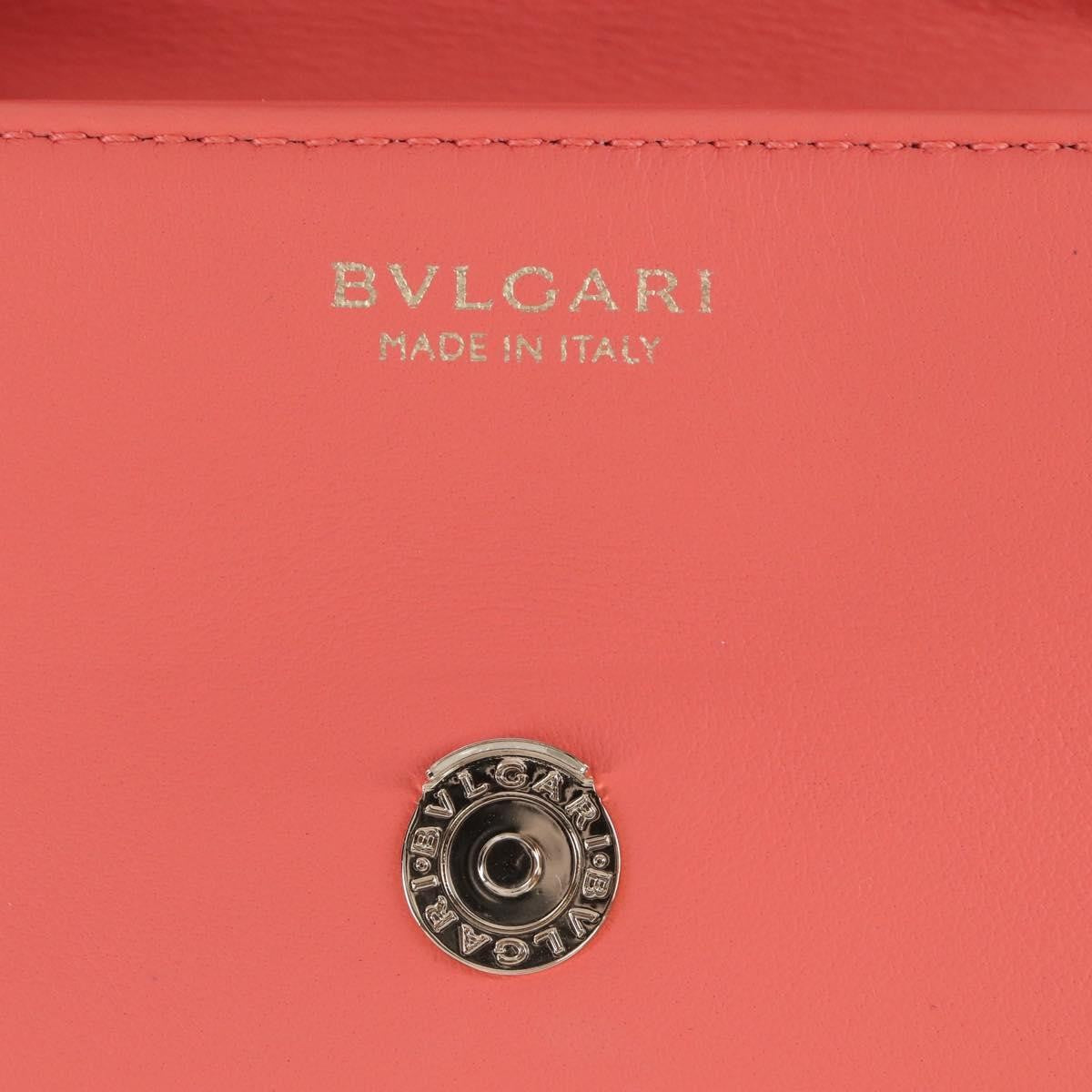 Bvlgari Serpenti Cabochon Diagonal Quilted Leather Pink Leather Shoulder Bag Bag (Pre-Owned)