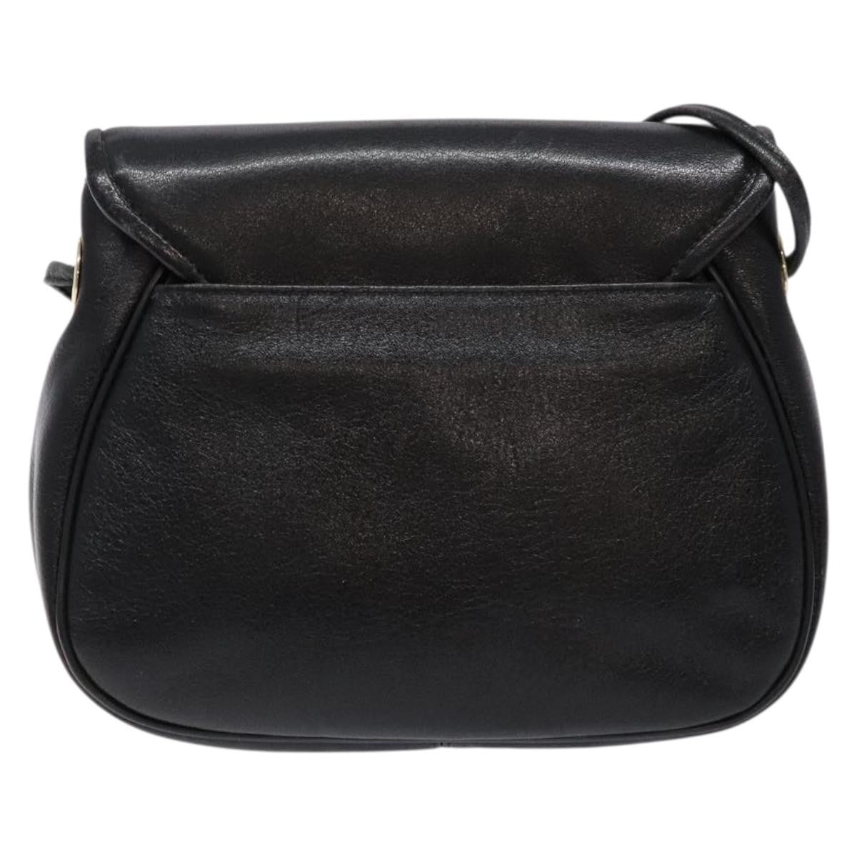 Givenchy Vintage 4G Leather Black Leather Shoulder Bag Bag (Pre-Owned)