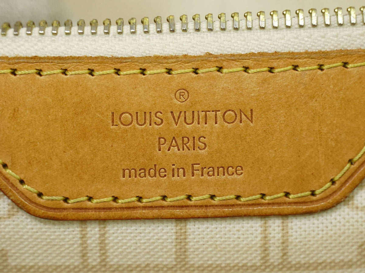 Louis Vuitton Neverfull Damier Beige Canvas Tote Bag Bag (Pre-Owned)