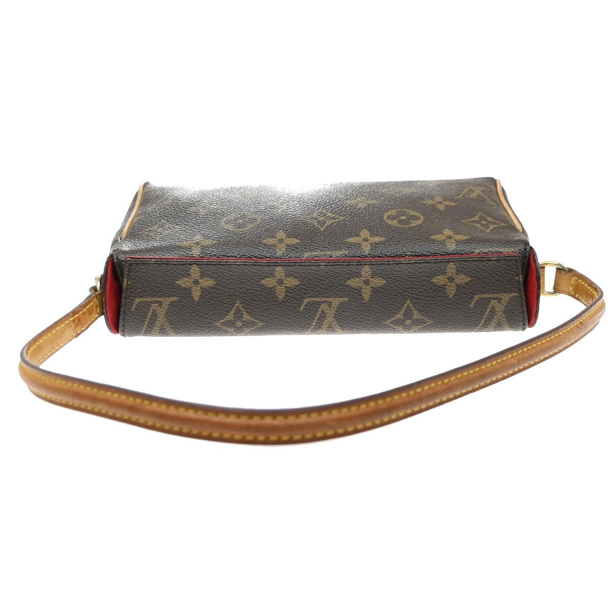Louis Vuitton Recital Monogram Canvas Brown Leather Shoulder Bag Bag (Pre-Owned)