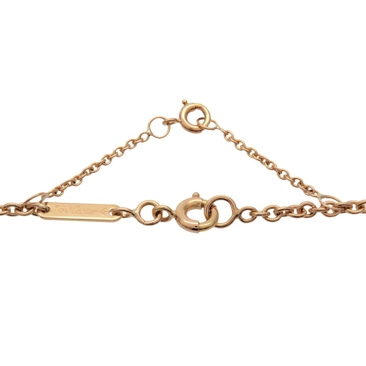 Cartier Trinity Choker 18K Tricolor Gold Gold Gold Necklace Jewelry (Pre-Owned)