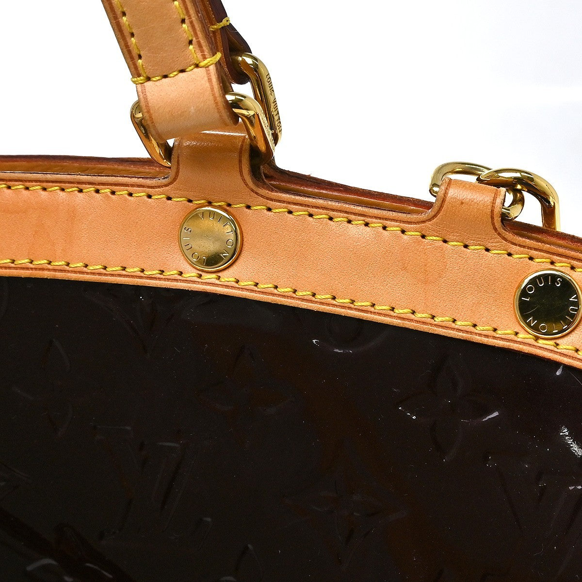 Louis Vuitton Brea Monogram Vernis Purple Patent_Leather Handbag (Pre-Owned)