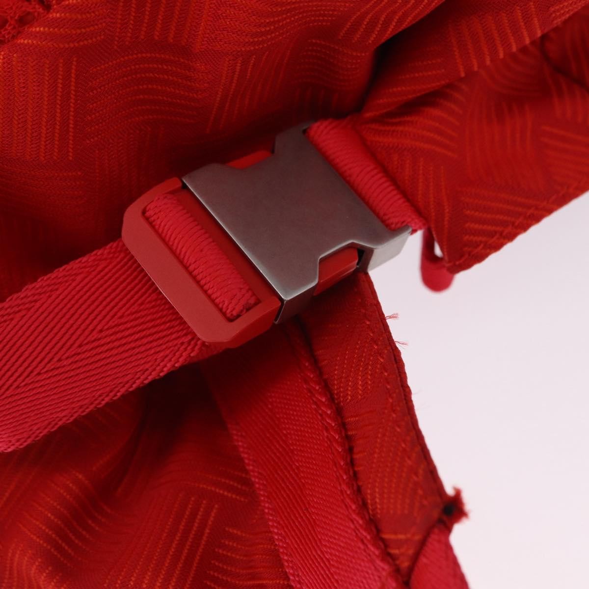 Bottega Veneta Paper Touch Printed Nylon Red Nylon Backpack Bag (Pre-Owned)