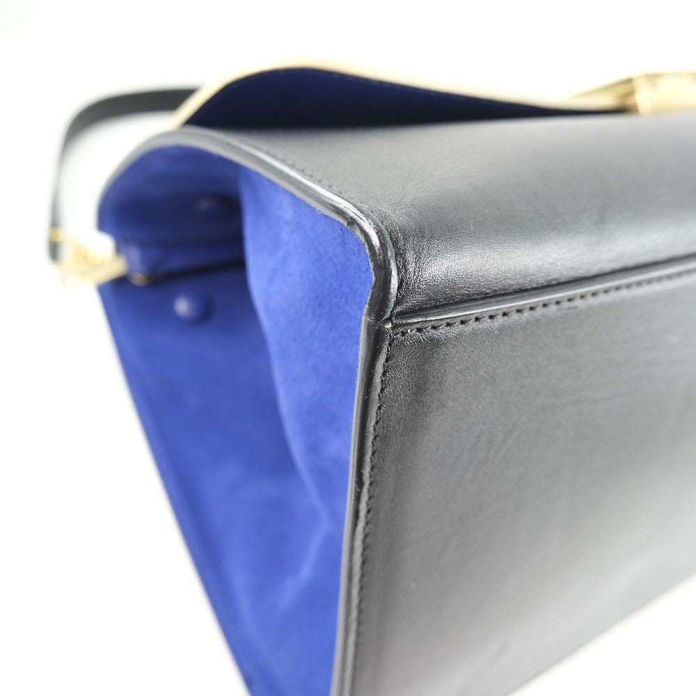 Celine Trapeze Leather With Suede Black Leather Bag (Pre-Owned)