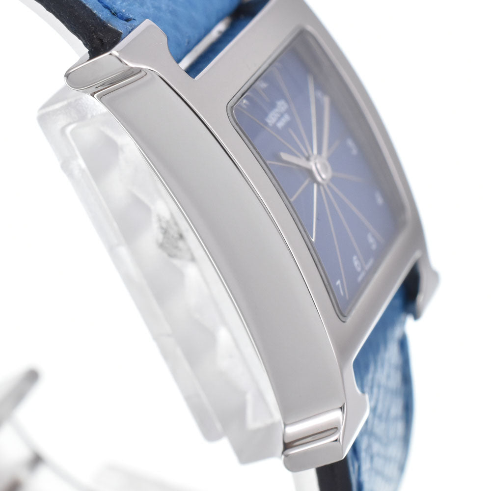 Hermes Heure H Quartz Plated Metal And Leather Watch (Pre-Owned)