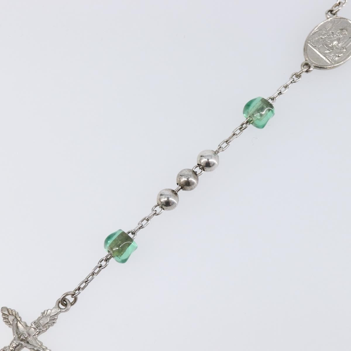 Dolce & Gabbana Cross Pendant Metal With Crystals, Enamel And Faux Pearls Silver Metal Necklace Jewelry (Pre-Owned)