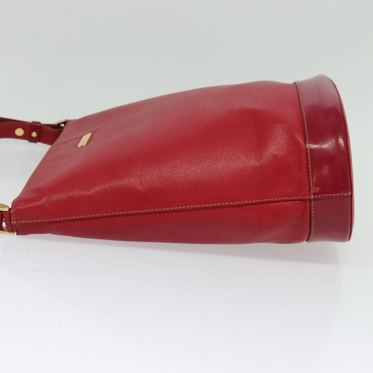 Burberry Vintage Leather Red Leather Shoulder Bag Bag (Pre-Owned)