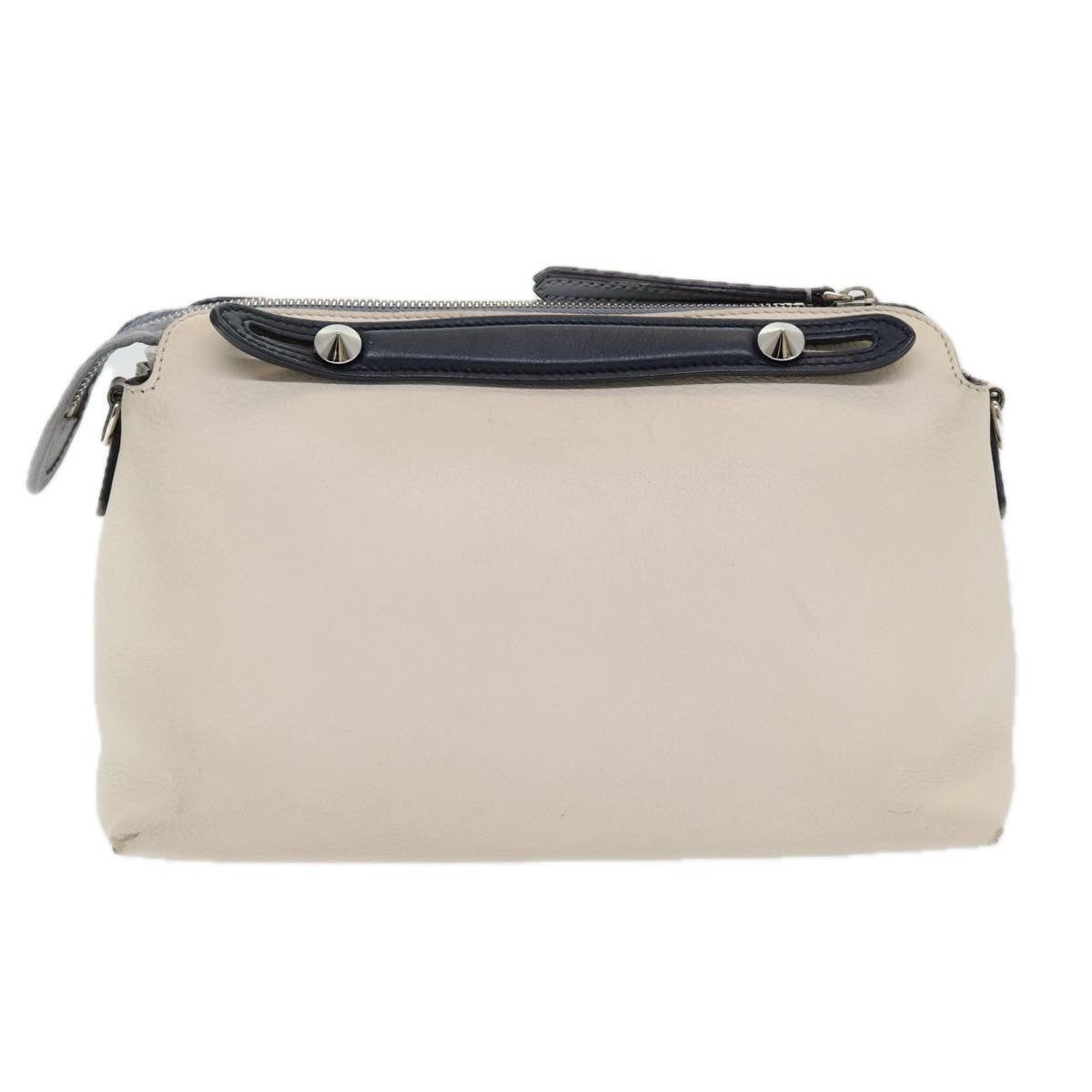 Fendi By The Way Satchel Leather Beige Leather Handbag (Pre-Owned)