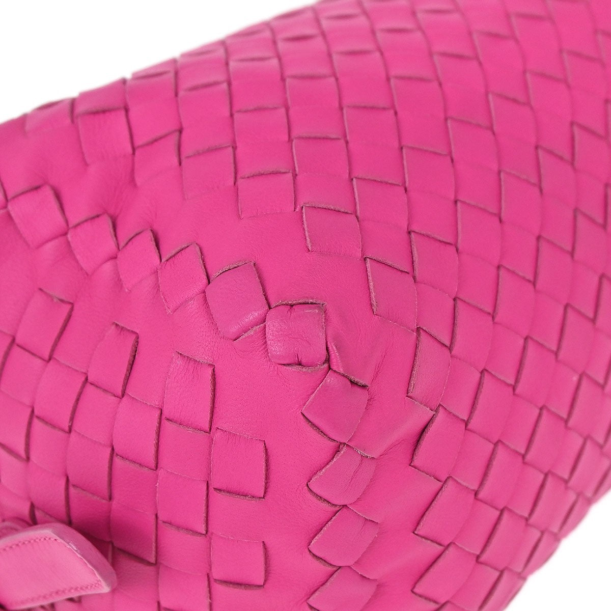 Bottega Veneta Intrecciato Leather Pink Leather Handbag (Pre-Owned)