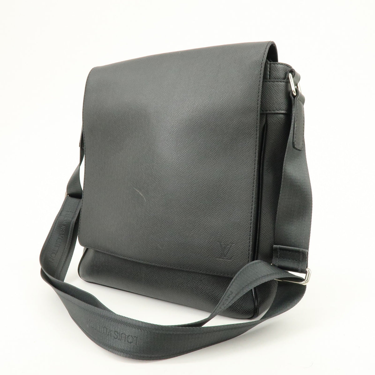 Louis Vuitton Roman Taiga Leather Gray Leather Handbag (Pre-Owned)