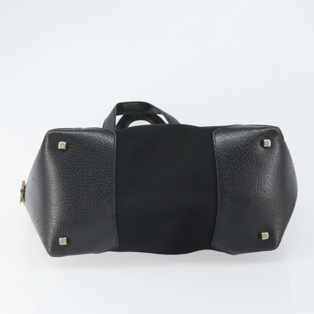 Salvatore Ferragamo Vintage Canvas Black Canvas Tote Bag Bag (Pre-Owned)