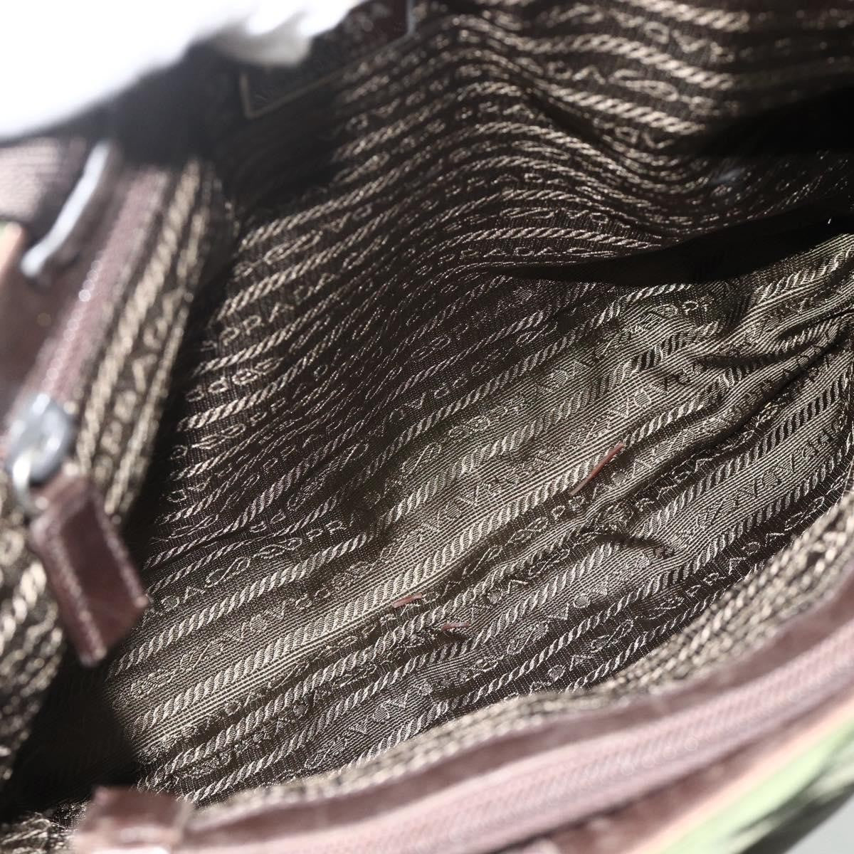 Prada Zip Tote Tessuto Khaki Nylon Tote Bag Bag (Pre-Owned)