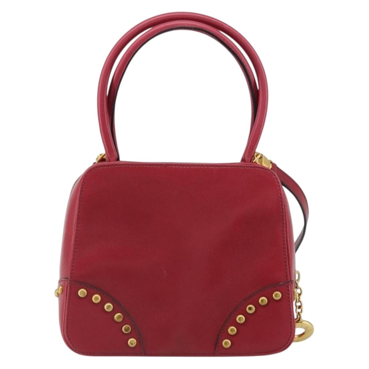 Celine Handbag Leather Red Leather Handbag (Pre-Owned)